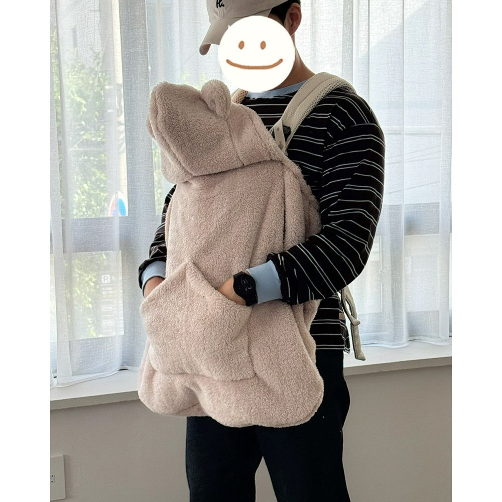 HearIam 背帶蓋毯 保暖罩 히얼아이엠 킨더아기띠워머-細節圖3