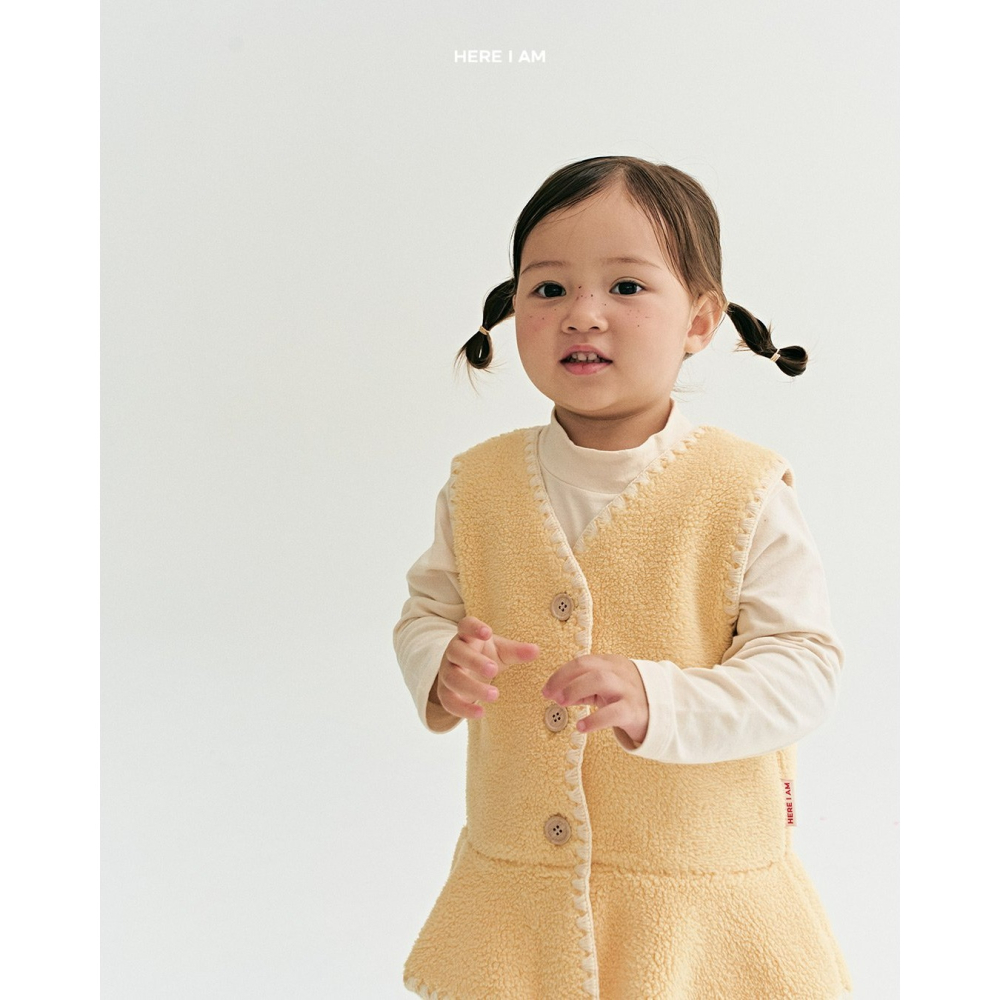 HearIam 背心 히얼아이엠 데이지프릴베스트-細節圖2