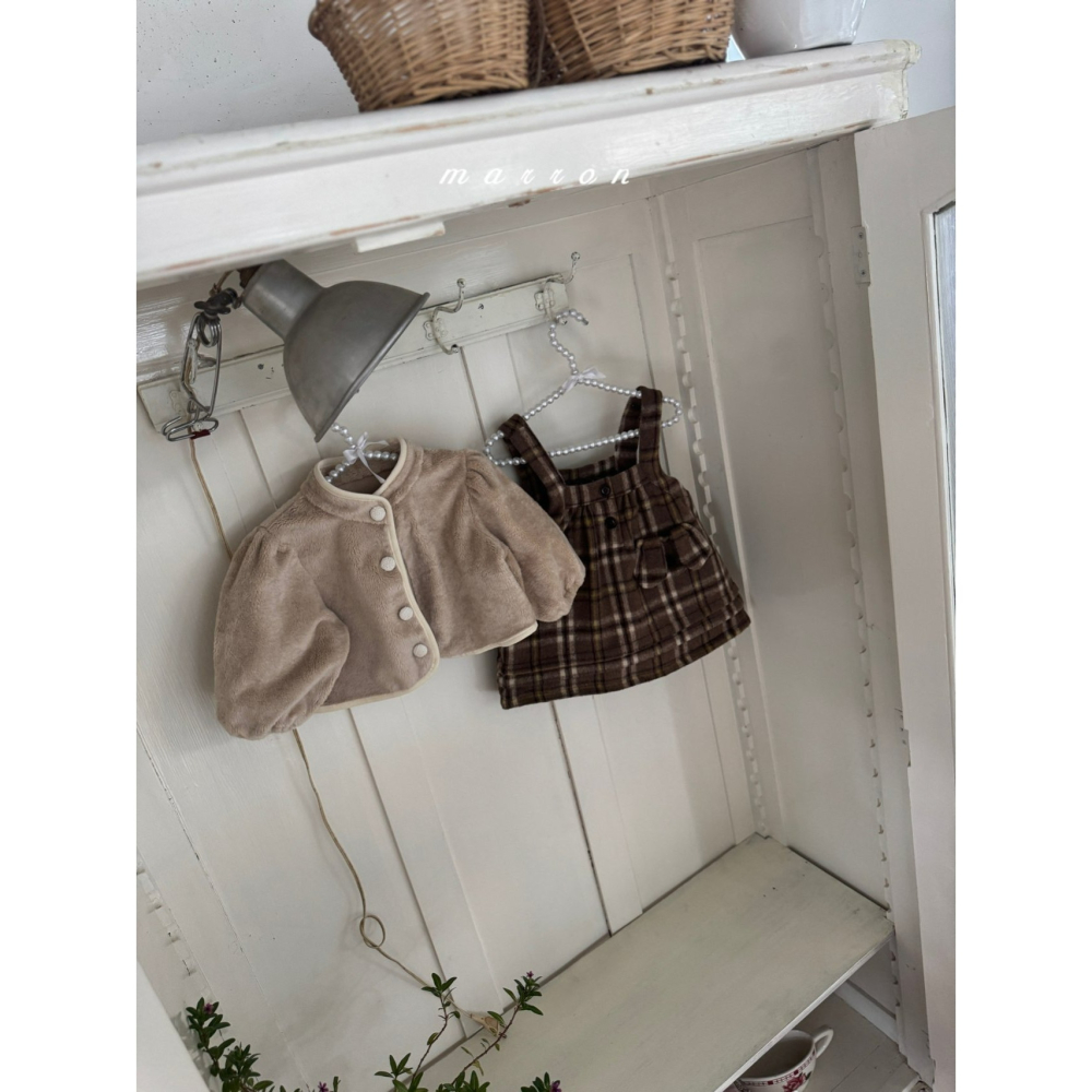 Marron 洋裝 마론 퍼피체크원피스-細節圖6