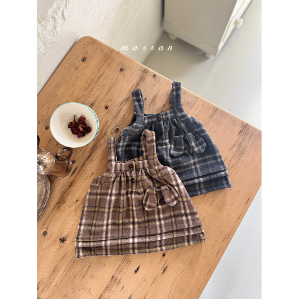 Marron 洋裝 마론 퍼피체크원피스-細節圖10