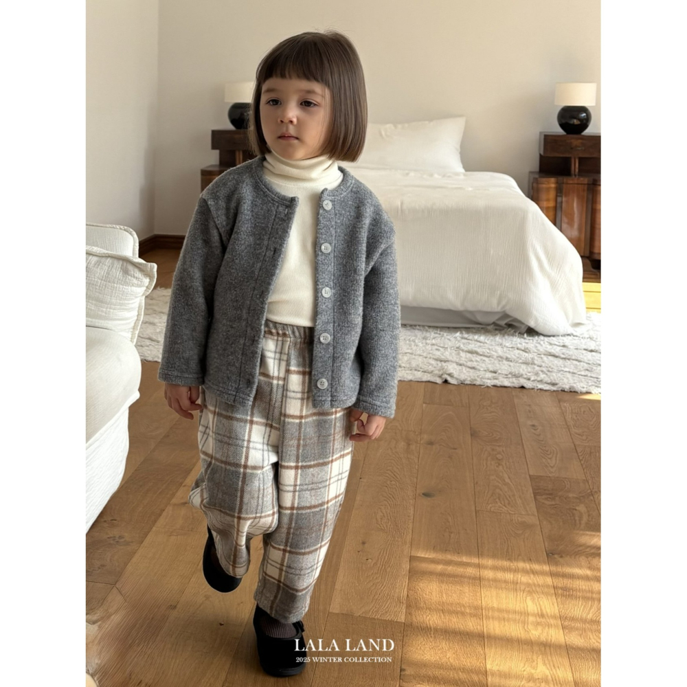 Lalaland 褲子 라라랜드 바게트체크팬츠-細節圖11