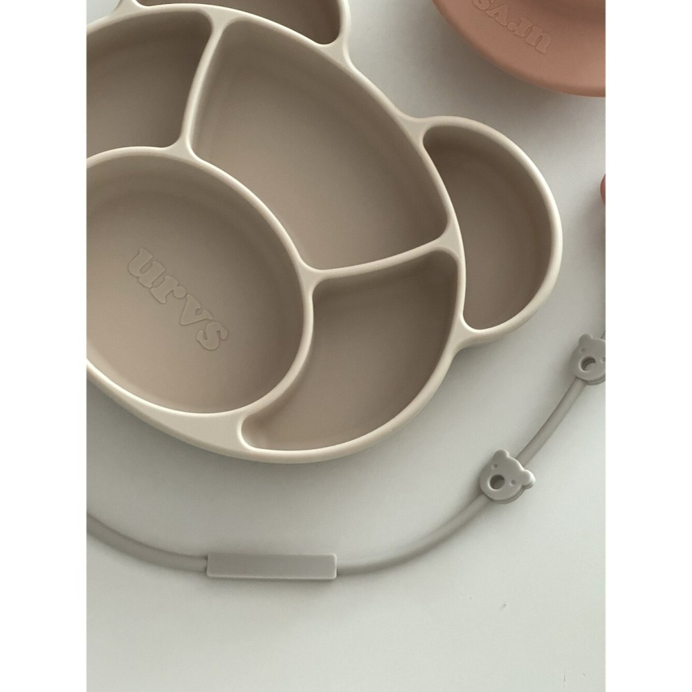 韓國 URVS 熊爸爸 餐盤 含蓋-細節圖2