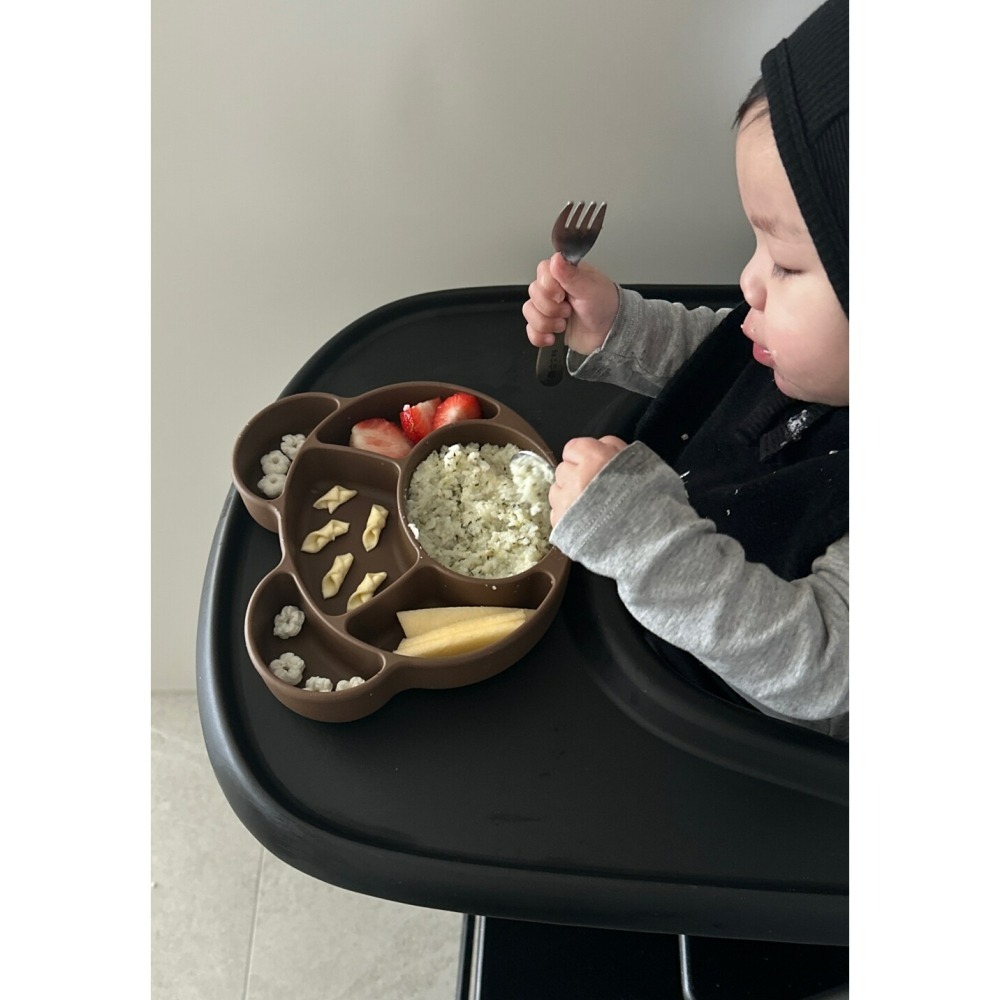 韓國 URVS 熊爸爸 餐盤 含蓋-細節圖5