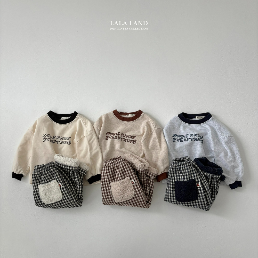 Lalaland 褲子 라라랜드 체크보아솜바지-細節圖5