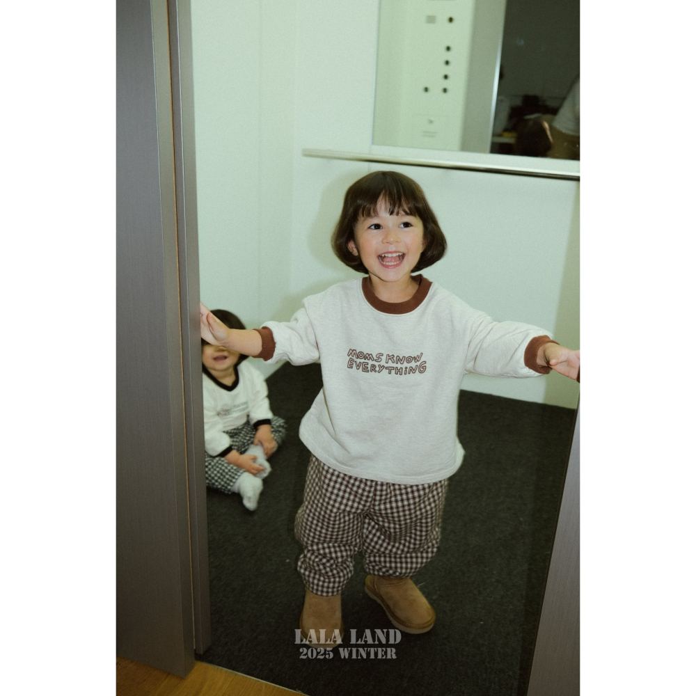 Lalaland 褲子 라라랜드 체크보아솜바지-細節圖10