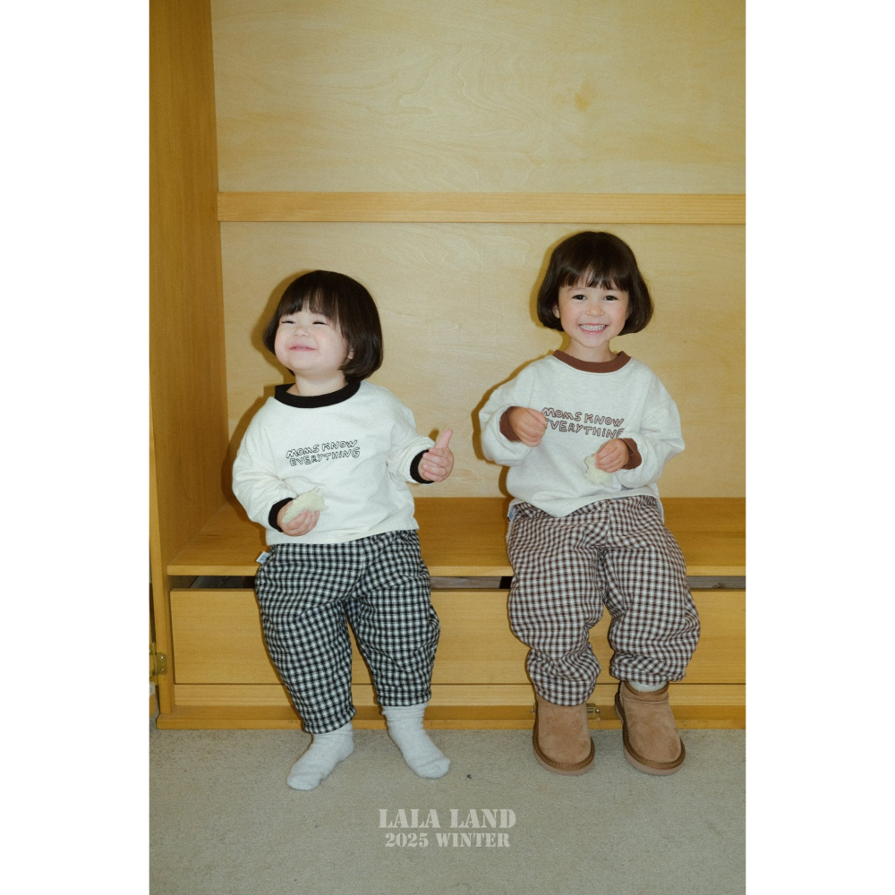 Lalaland 褲子 라라랜드 체크보아솜바지-細節圖11