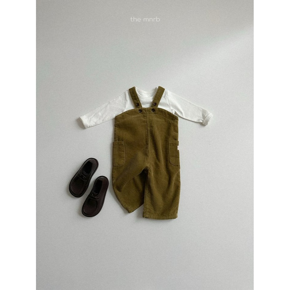 MiniRobe 吊帶褲 미니로브 올리브오버롤-細節圖4