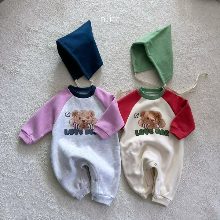 Nutt 包屁衣 (含帽) 누트 포포곰슈트(보넷세트)-細節圖2