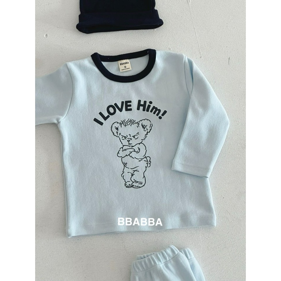BBABBA 套裝 (上下) 빠빠 러브힘상하SET(피치기모)-細節圖8