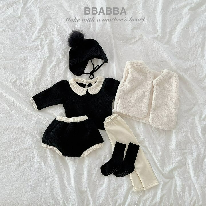 BBABBA 褲子 빠빠 니트팬츠-細節圖3