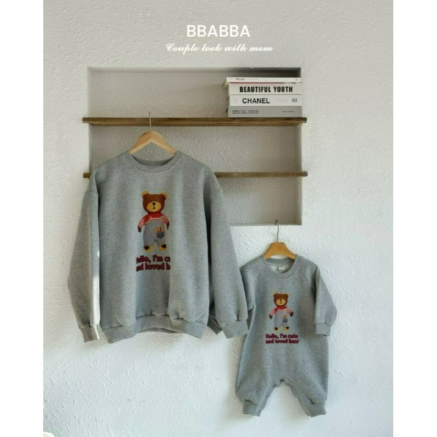 BBABBA 包屁衣 빠빠 윈터베어롱슈트(양기모)-맘커플-細節圖2