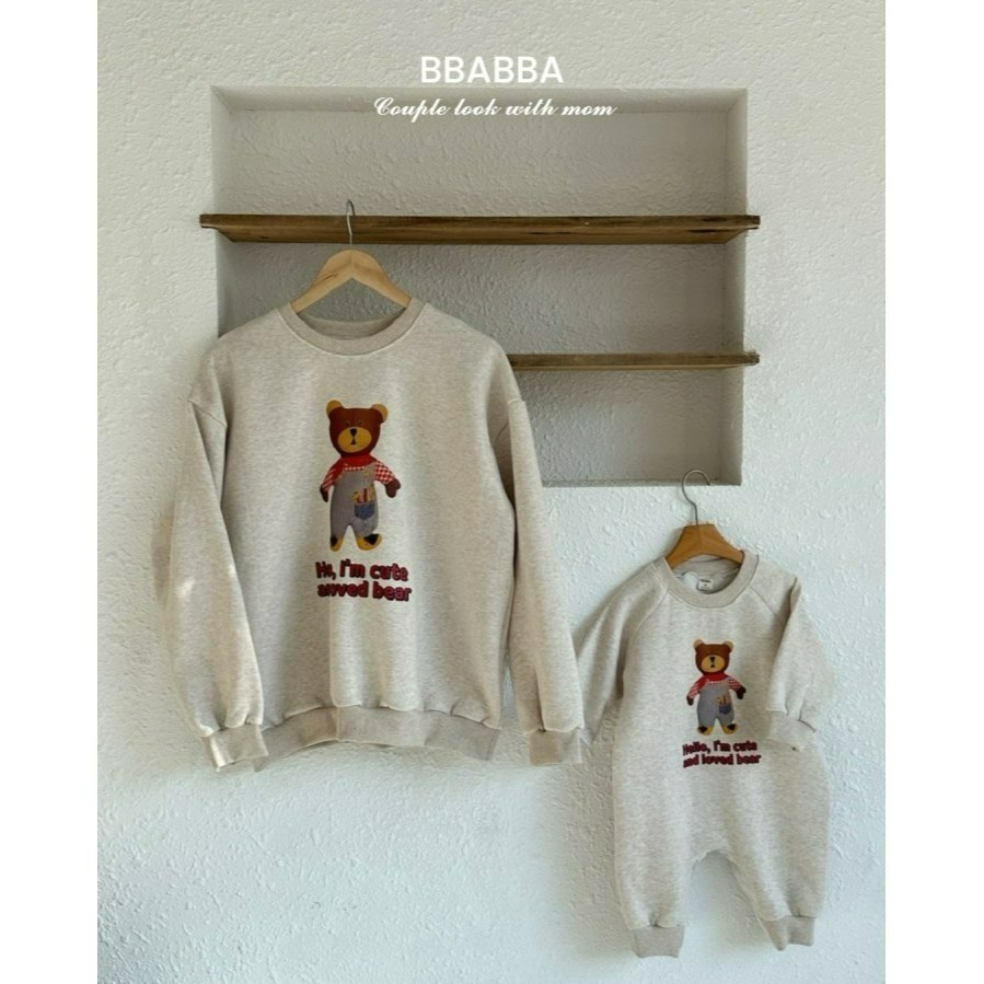 BBABBA 包屁衣 빠빠 윈터베어롱슈트(양기모)-맘커플-細節圖3