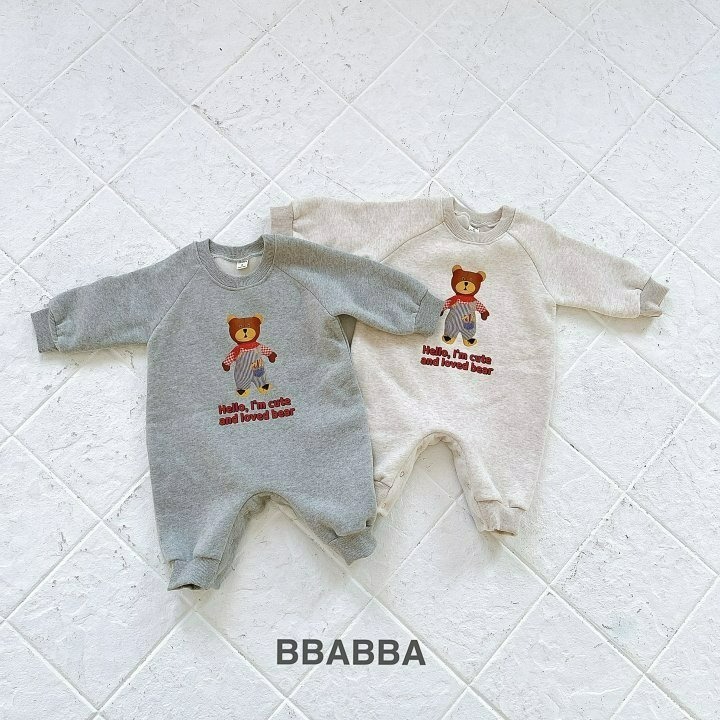 BBABBA 包屁衣 빠빠 윈터베어롱슈트(양기모)-맘커플-細節圖6