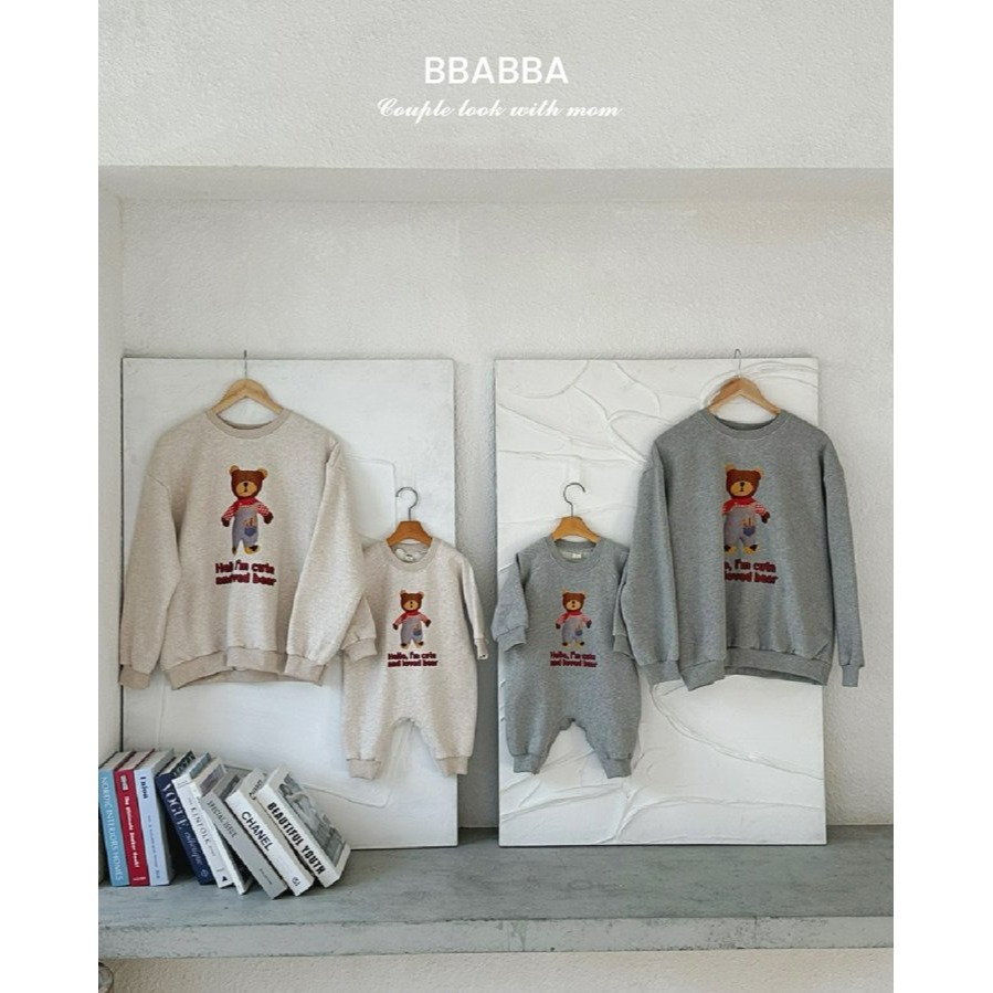 BBABBA 親子裝 빠빠 윈터베어롱슈트(양기모)-맘커플-細節圖3