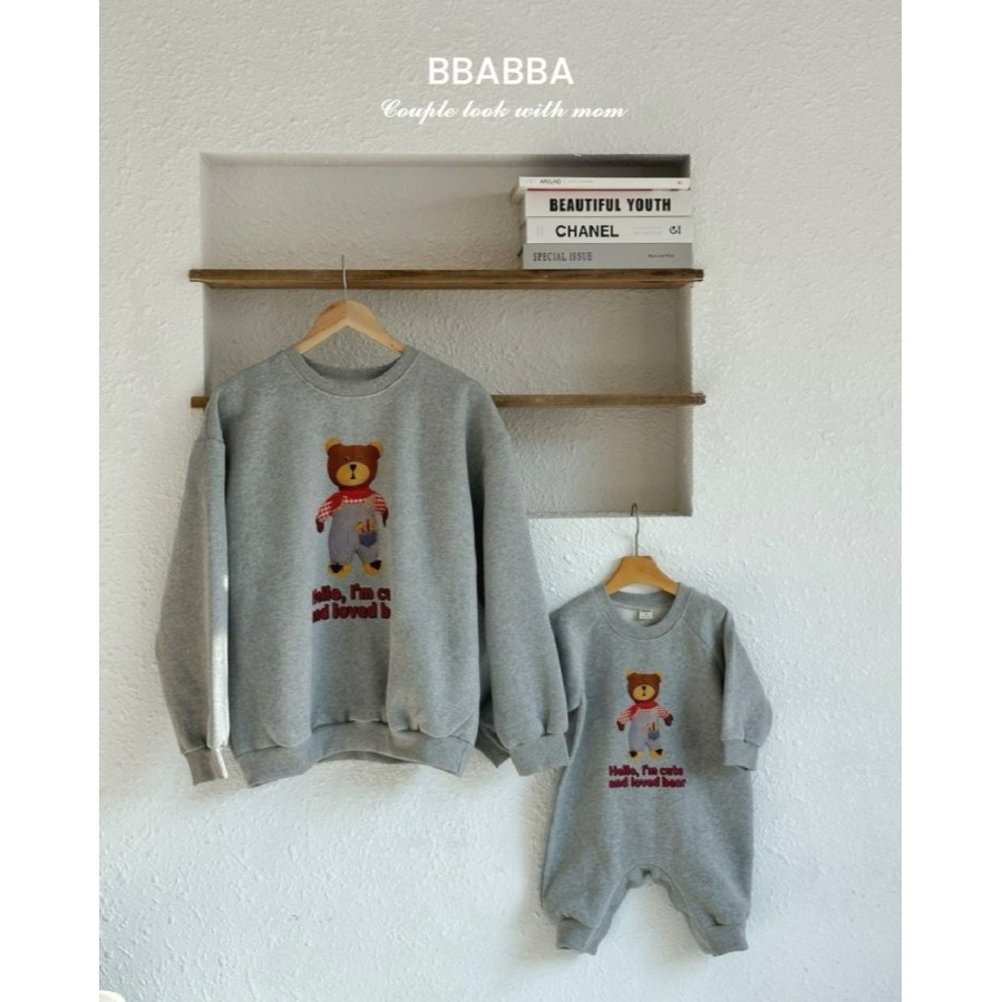 BBABBA 親子裝 빠빠 윈터베어롱슈트(양기모)-맘커플-細節圖4