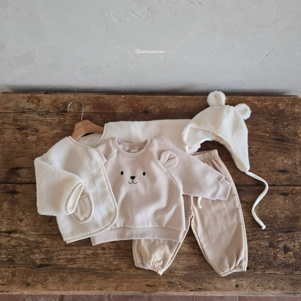 Choucream 上衣 슈크림 아기곰맨투맨티-細節圖8