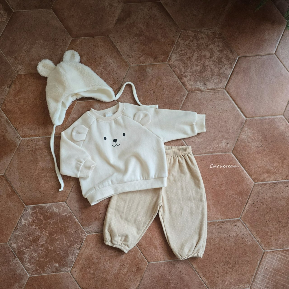 Choucream 上衣 슈크림 아기곰맨투맨티-細節圖9