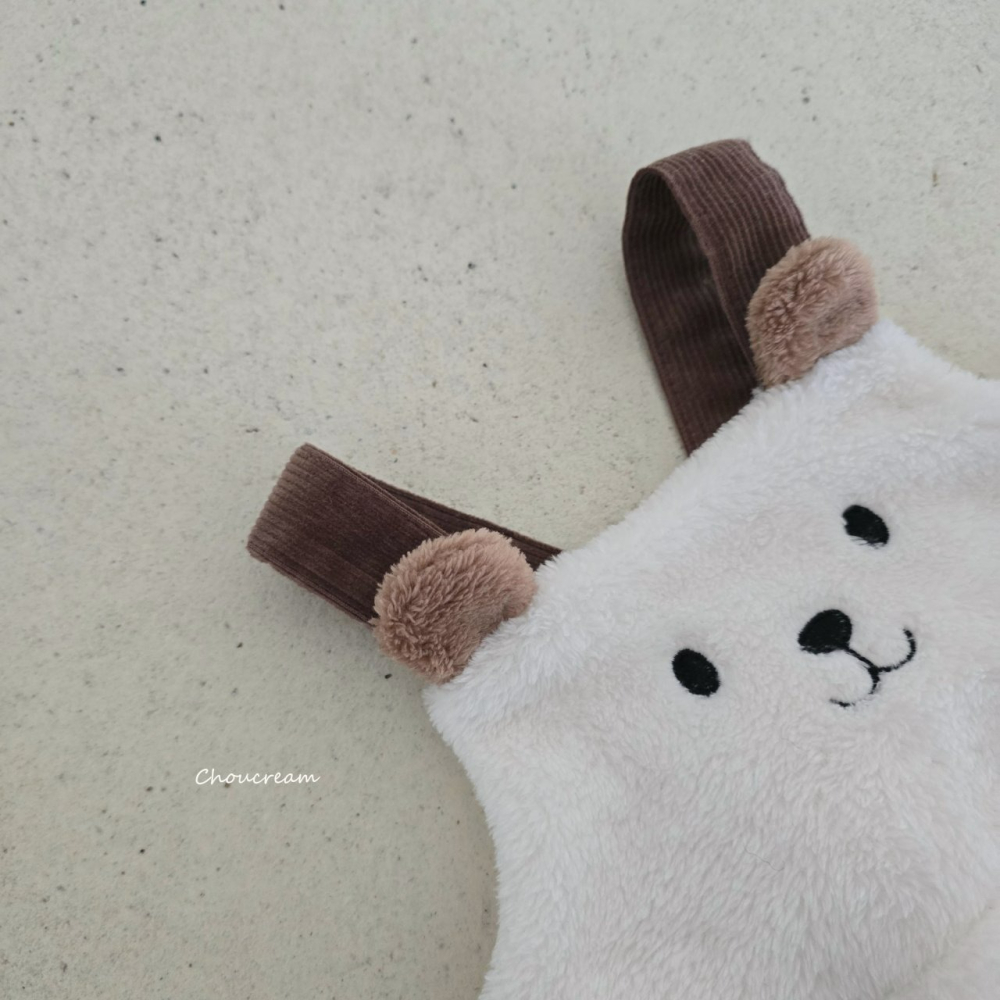 Choucream 包屁衣 슈크림 아기곰멜빵슈트(겨울)-細節圖2