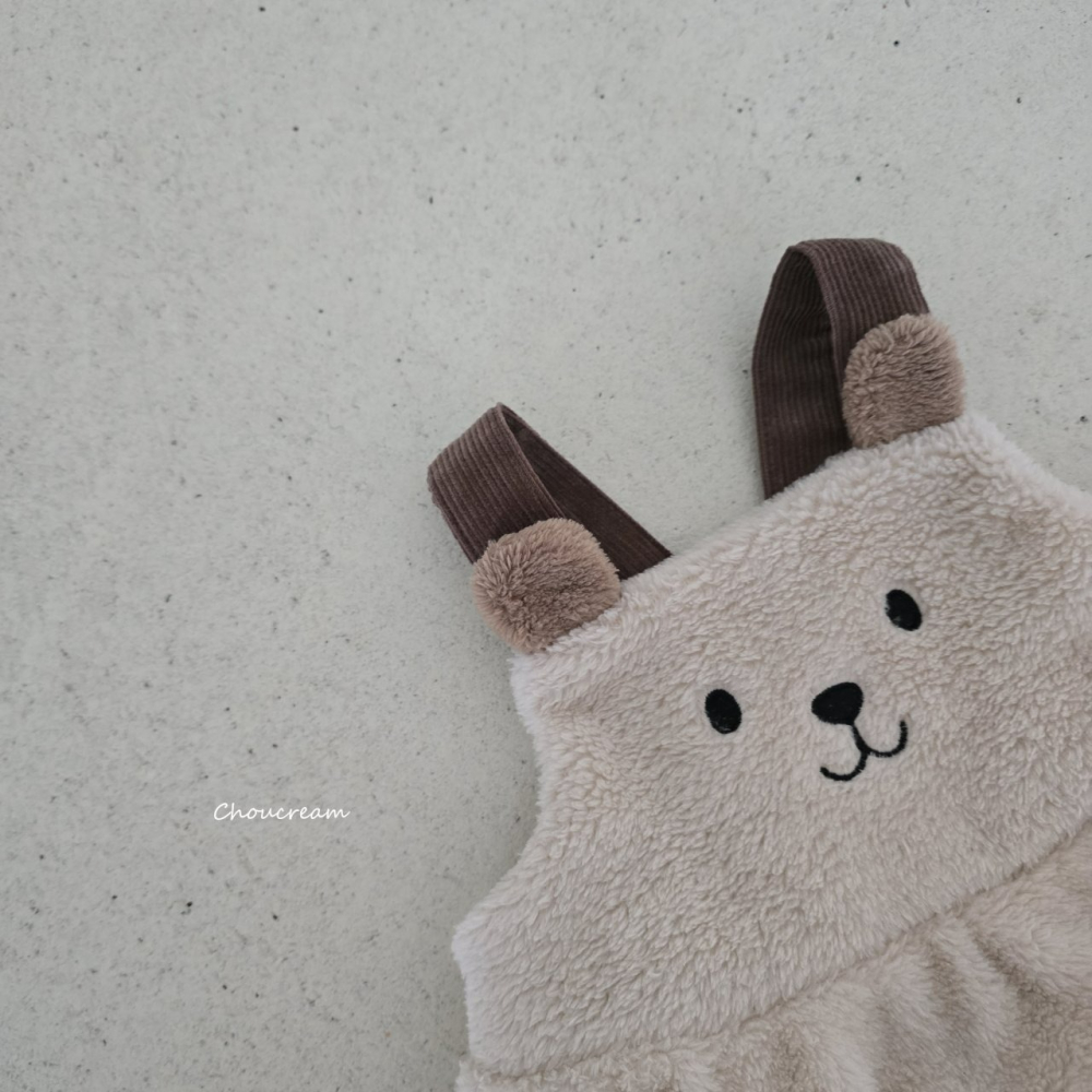 Choucream 包屁衣 슈크림 아기곰멜빵슈트(겨울)-細節圖3