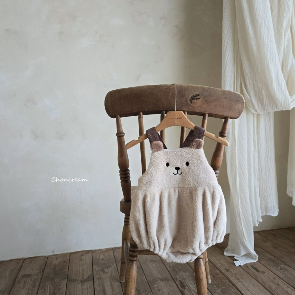 Choucream 包屁衣 슈크림 아기곰멜빵슈트(겨울)-細節圖4