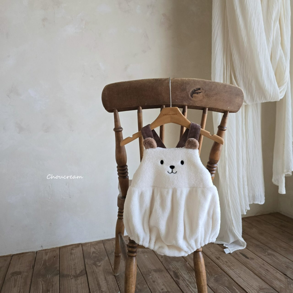 Choucream 包屁衣 슈크림 아기곰멜빵슈트(겨울)-細節圖5