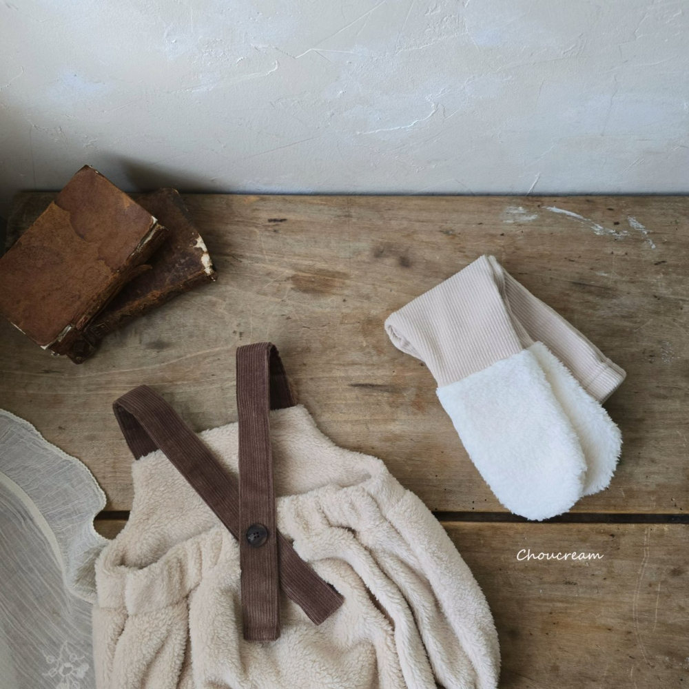 Choucream 包屁衣 슈크림 아기곰멜빵슈트(겨울)-細節圖6