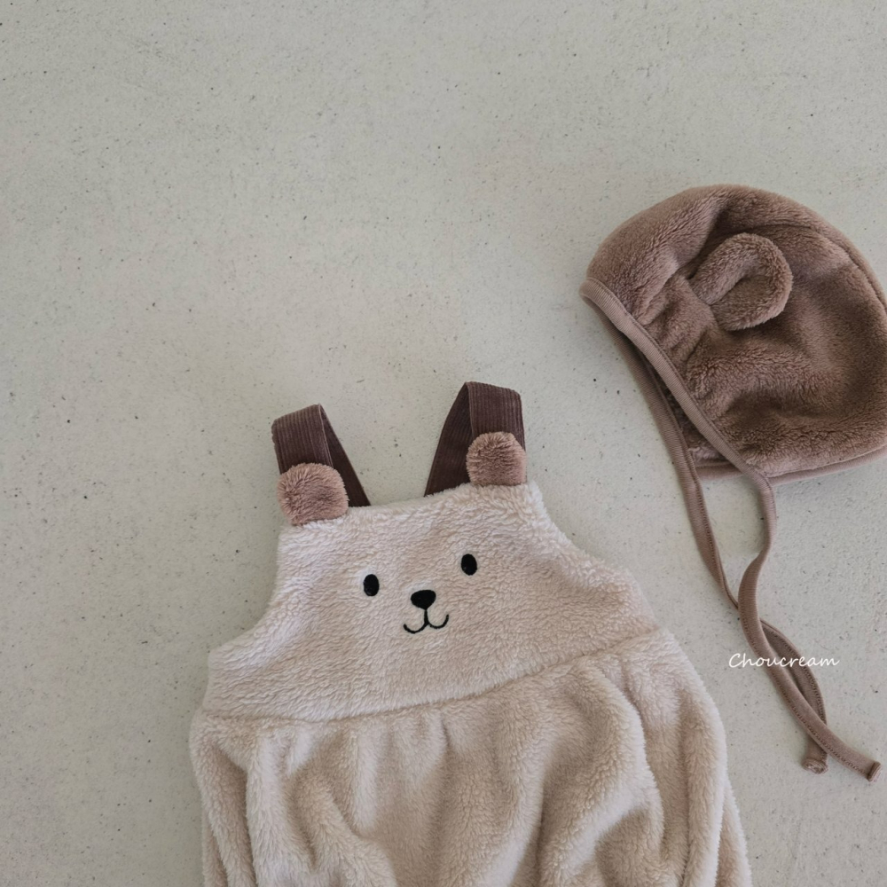 Choucream 包屁衣 슈크림 아기곰멜빵슈트(겨울)-細節圖7