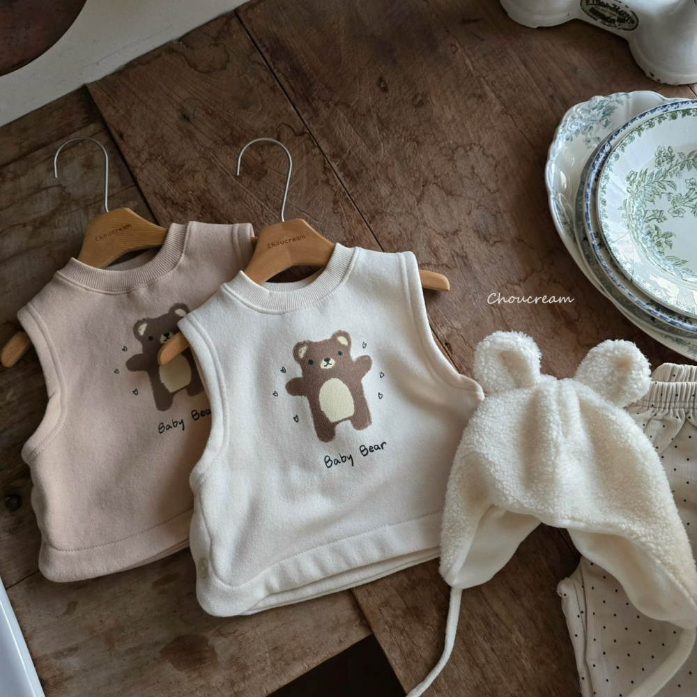 Choucream 背心 슈크림 큐티베어조끼-細節圖11