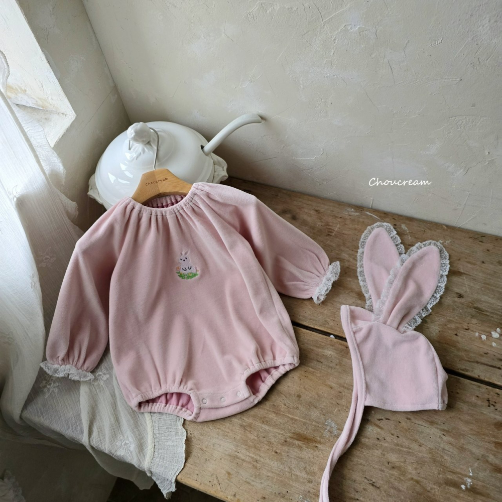 Choucream 包屁衣 (含帽) 슈크림 귀요미래빗슈트(보넷set)-細節圖3