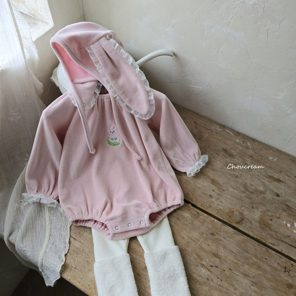 Choucream 包屁衣 (含帽) 슈크림 귀요미래빗슈트(보넷set)-細節圖9