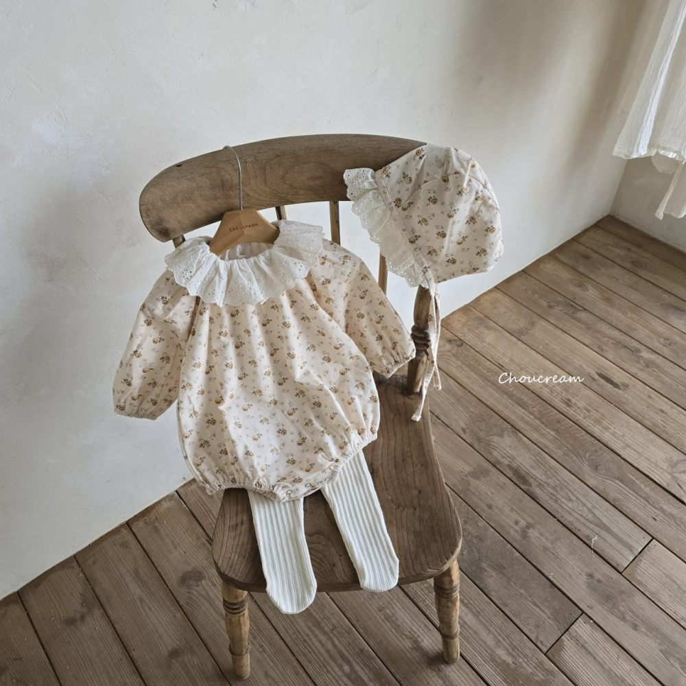 Choucream 包屁衣 (含帽) 슈크림 로즈보넷슈트(보넷set)-細節圖6