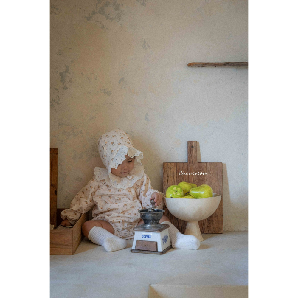 Choucream 包屁衣 (含帽) 슈크림 로즈보넷슈트(보넷set)-細節圖7