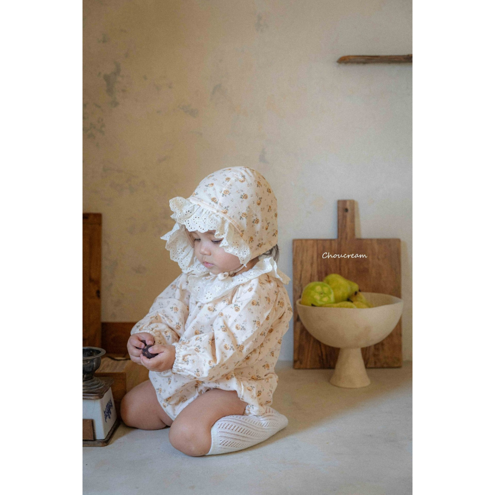 Choucream 包屁衣 (含帽) 슈크림 로즈보넷슈트(보넷set)-細節圖8