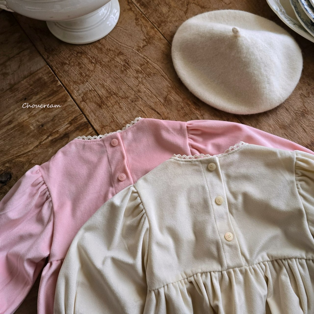 Choucream 包屁衣 슈크림 벨벳리본슈트-細節圖7