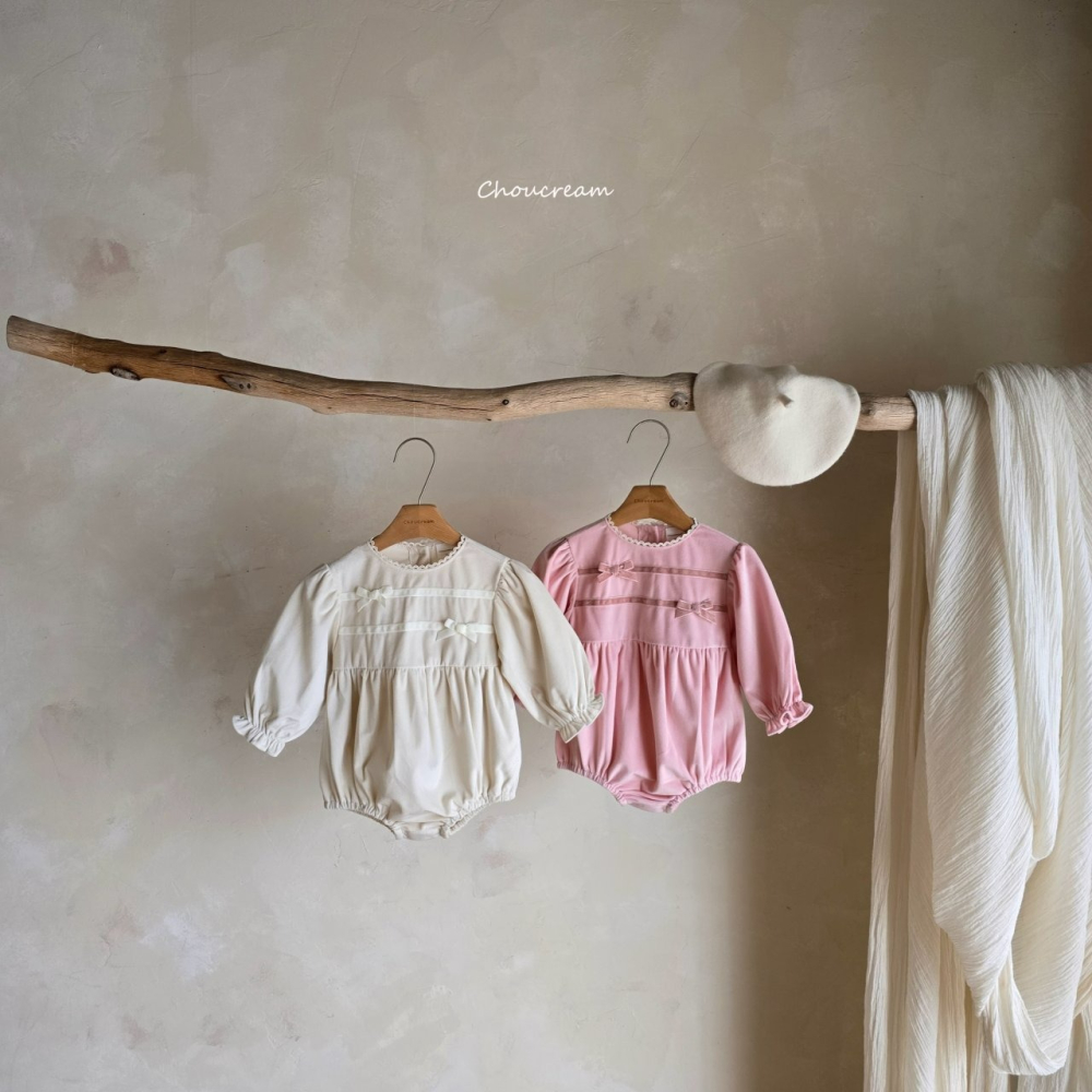 Choucream 包屁衣 슈크림 벨벳리본슈트-細節圖8