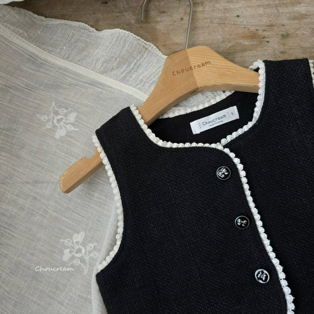 Choucream 背心 슈크림 비앙트위드조끼-細節圖4