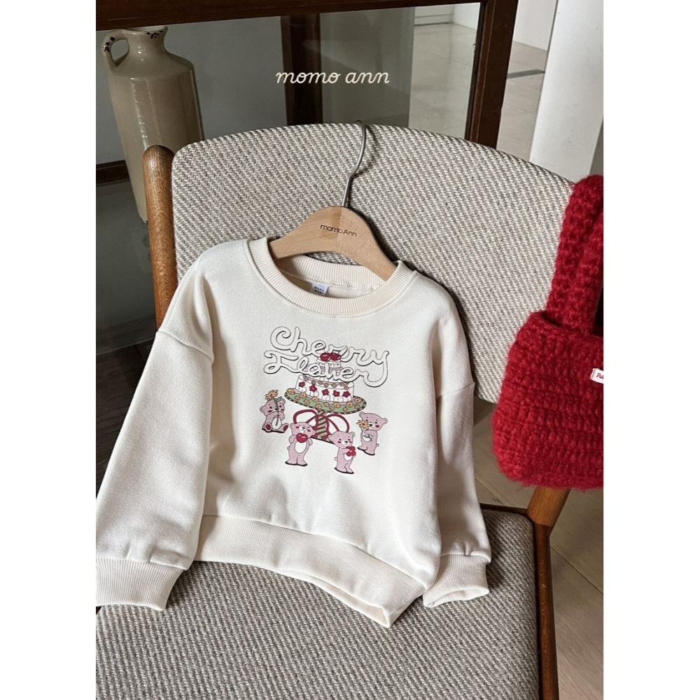 Momoann 上衣 모모앤 체리맨투맨-細節圖2