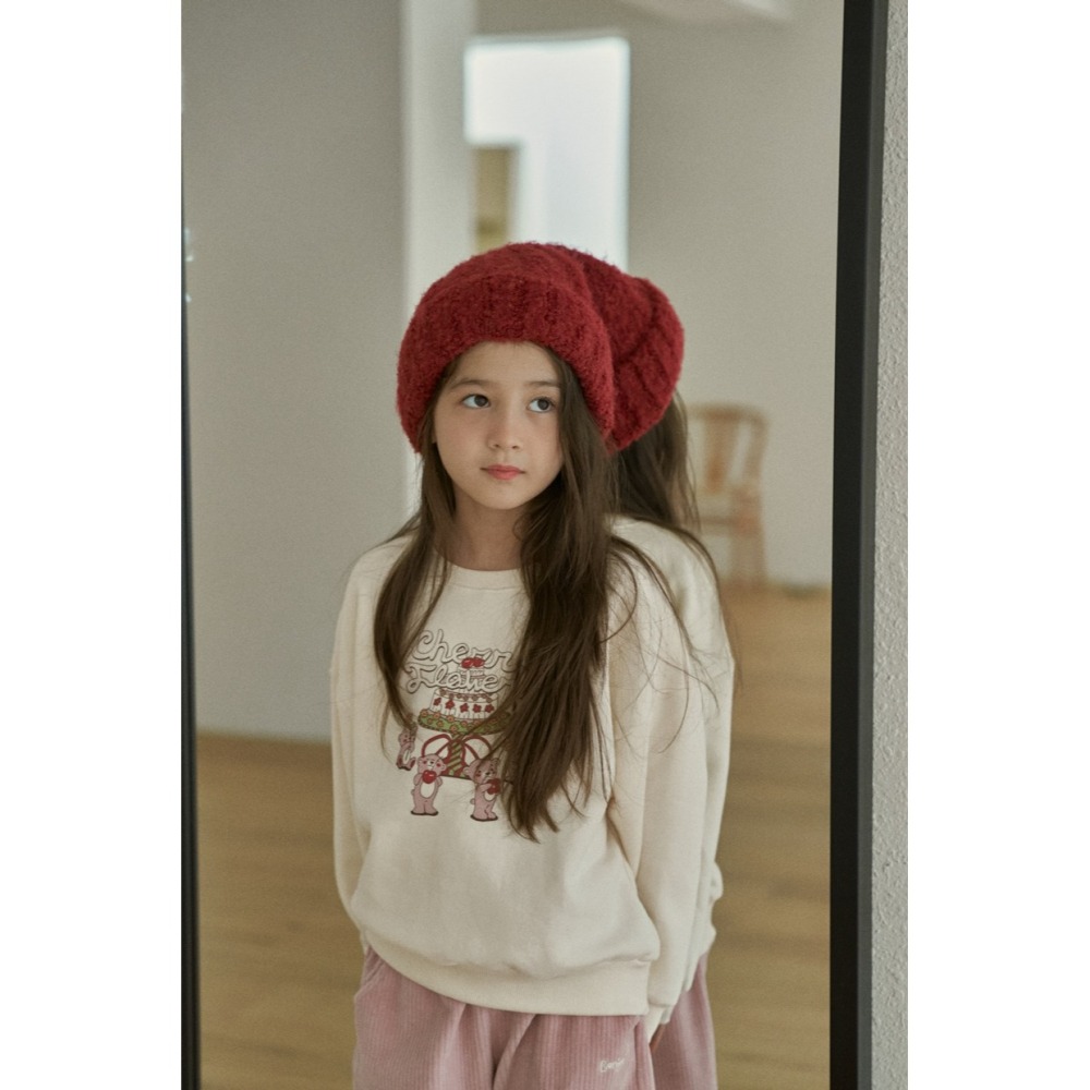 Momoann 上衣 모모앤 체리맨투맨-細節圖3