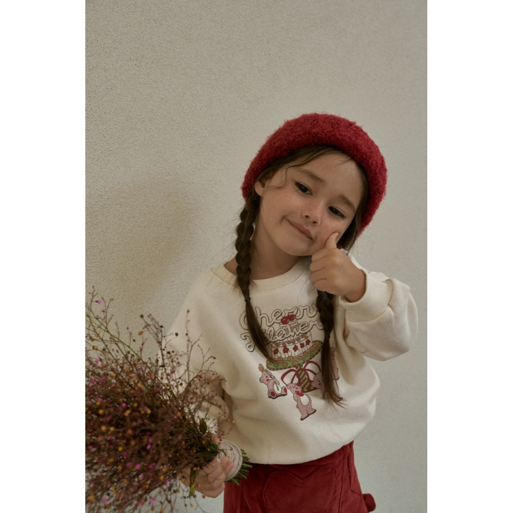 Momoann 上衣 모모앤 체리맨투맨-細節圖6