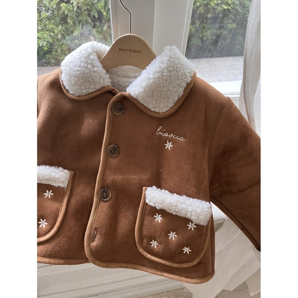 Momoann 外套 모모앤 플라워무스탕-細節圖3