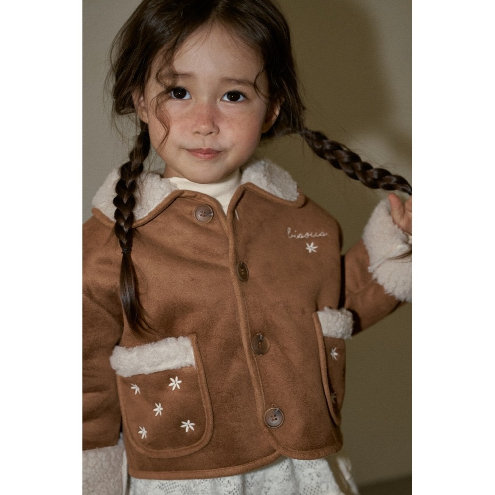 Momoann 外套 모모앤 플라워무스탕-細節圖6