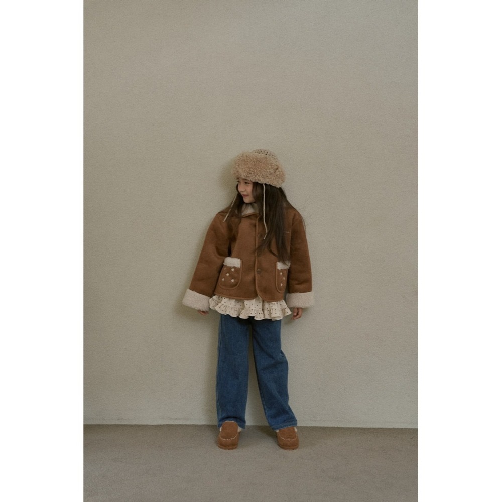 Momoann 外套 모모앤 플라워무스탕-細節圖7