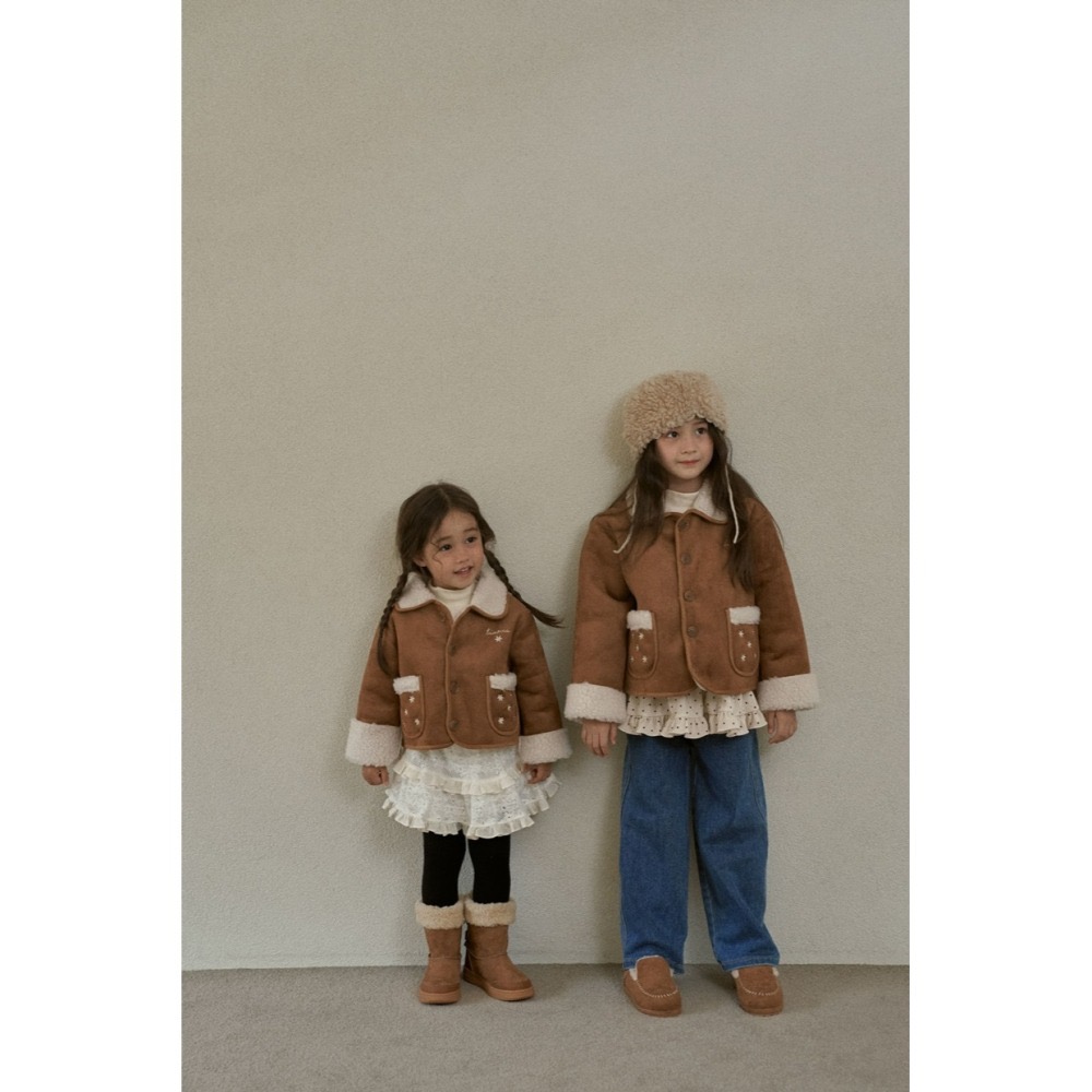 Momoann 外套 모모앤 플라워무스탕-細節圖8