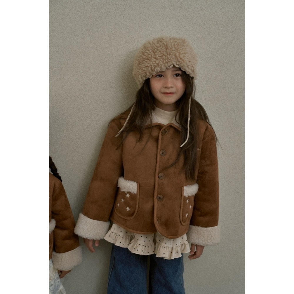 Momoann 外套 모모앤 플라워무스탕-細節圖9