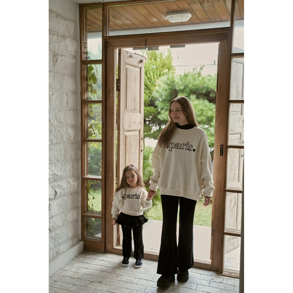 Momoann 媽媽上衣 親子裝 모모앤 파리맨투맨 (Mom)-細節圖3