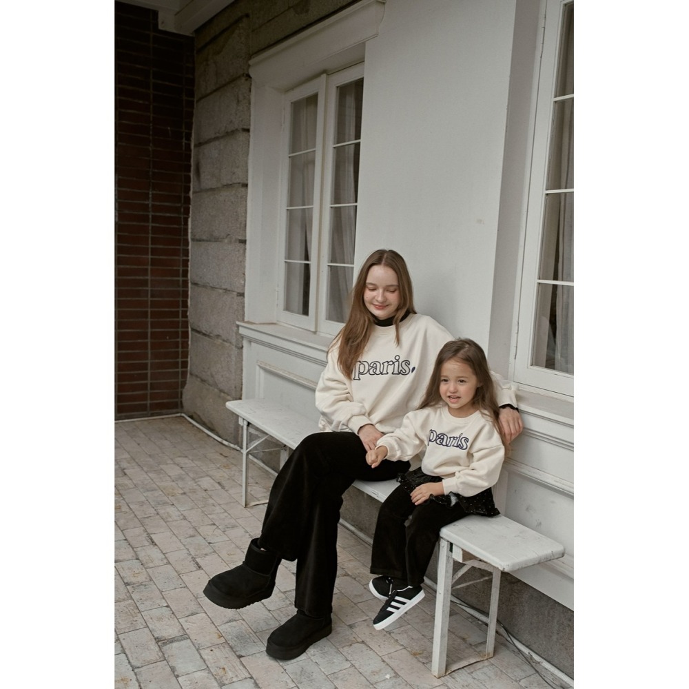 Momoann 媽媽上衣 親子裝 모모앤 파리맨투맨 (Mom)-細節圖7