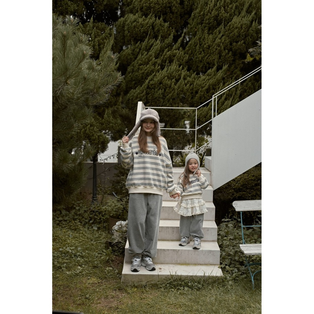 Momoann 媽媽上衣 親子裝 모모앤 파리맨투맨 (Mom)-細節圖9