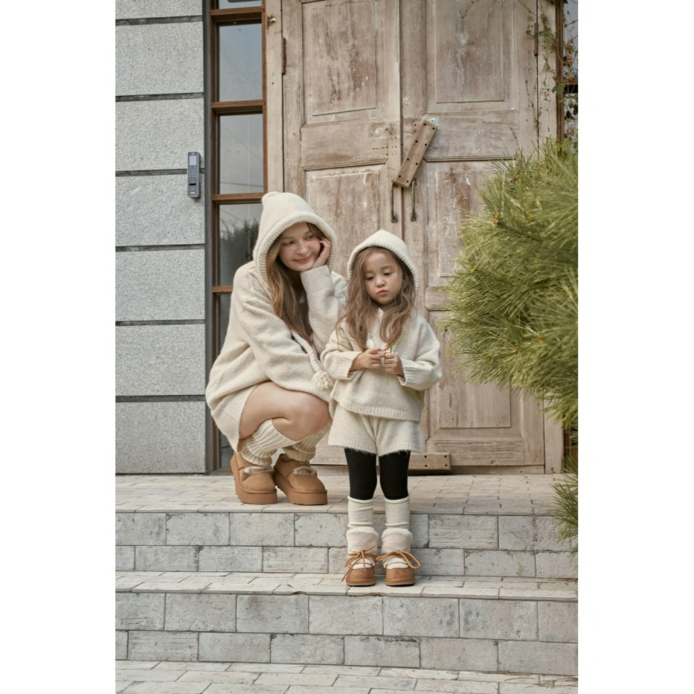 Momoann 모모앤 親子裝 媽媽成套 니트후드셋트 (Adult)-細節圖2