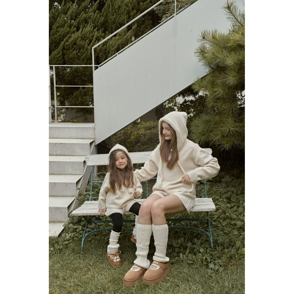 Momoann 모모앤 親子裝 媽媽成套 니트후드셋트 (Adult)-細節圖6