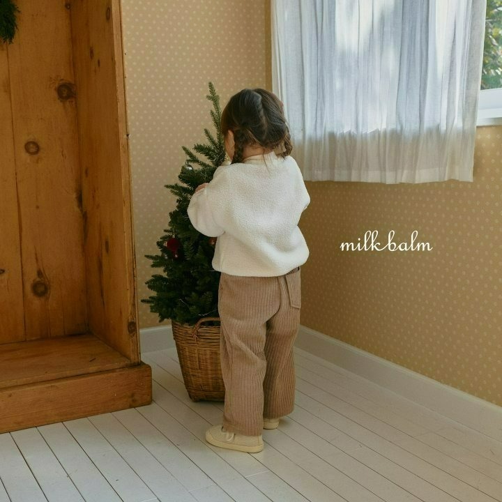 Milkbalm 上衣 밀크밤 곰돌이자수맨투맨-細節圖6